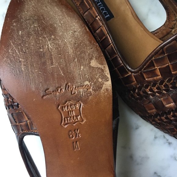 SOLD :: Vintage 80s Woven Open Side Flats - Picture 8 of 8